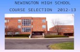 NEWINGTON HIGH SCHOOL COURSE SELECTION 2012-13. SAMPLE REGULAR DAY SCHEDULE Homeroom7:44 Period 17:54-8:3844 minutes Period 28:42-9:2644 minutes Period.