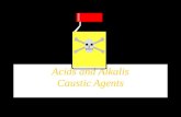 Acids and Alkalis Caustic Agents Acids and Alkalis w Corrosives - denotes an acidic substance w Caustics - denotes an alkaline substance w Federal Hazardous.