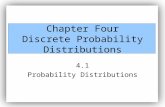 Chapter Four Discrete Probability Distributions 4.1 Probability Distributions.
