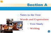 1 1 Text Study Notes to the Text Words and Expressions Writing.