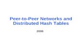 Peer-to-Peer Networks and Distributed Hash Tables 2006.