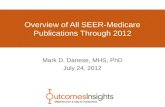 Overview of All SEER-Medicare Publications Through 2012 Mark D. Danese, MHS, PhD July 24, 2012.