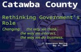 Rethinking Government’s Role Changing:the way we think, the way we interact, the way we do business. Catawba County Rethinking Government’s Role Changing:the.