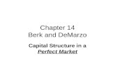 Chapter 14 Berk and DeMarzo Capital Structure in a Perfect Market.