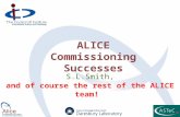 ALICE Commissioning Successes S.L.Smith, and of course the rest of the ALICE team!