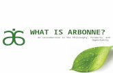 WHAT IS ARBONNE? An introduction to the Philosophy, Products, and Opportunity.