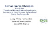 Demographic Changes: Providing Vocational Rehabilitation Services to Consumers from Diverse Cultural and Ethnic Backgrounds Lucy Wong Hernandez Samuel.