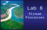 Lab 8 Stream Processes. Channel Types Braided - steeper, large sediment supply Meandering - less steep, lower sediment supply.