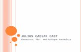 JULIUS CAESAR CAST Characters, Plot, and Prologue Vocabulary.