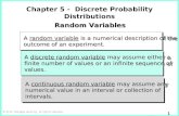 1 1 Slide © 2016 Cengage Learning. All Rights Reserved. A random variable is a numerical description of the A random variable is a numerical description.