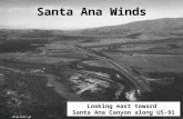 Looking east toward Santa Ana Canyon along US-91 Santa Ana Winds.