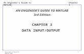 Chapter 3 1 An Engineer’s Guide to MATLAB Copyright © Edward B. Magrab 2009 AN ENGINEER’S GUIDE TO MATLAB 3rd Edition CHAPTER 3 DATA INPUT/OUTPUT.