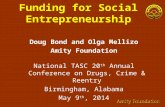 Funding for Social Entrepreneurship Doug Bond and Olga Mellizo Amity Foundation National TASC 20 th Annual Conference on Drugs, Crime & Reentry Birmingham,