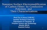 1 Nanosize Surface Electromodification of Carbon Fibers by Conductive Polymers and Their Characterizations Prof.Dr.A.Sezai.SARAÇ Istanbul Technical University.