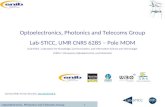 Optoelectronics, Photonics and Telecoms Group 1 Optoelectronics, Photonics and Telecoms Group Lab-STICC, UMR CNRS 6285 – Pole MOM (Lab-STICC : Laboratory.