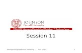 Session 11 Managerial Spreadsheet Modeling -- Prof. Juran1.