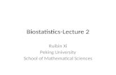 Biostatistics-Lecture 2 Ruibin Xi Peking University School of Mathematical Sciences.