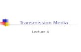 Transmission Media Lecture 4. Overview Transmission media Transmission media classification Transmission Media characteristics and design specifications.