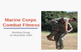 Marine Corps Combat Fitness Working Group 15 November 2007.