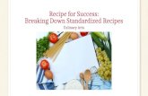 Recipe for Success: Breaking Down Standardized Recipes Culinary Arts.