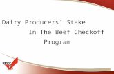 Dairy Producers’ Stake In The Beef Checkoff Program.