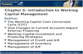 Chapter 6: Introduction to Working Capital Management Outline: The Working Capital Cash Conversion Cycle (CCC) How Changes in Current Accounts Impact External.