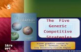 5 5 Chapter Title 16/e PPT The Five Generic Competitive Strategies Screen graphics created by: Jana F. Kuzmicki, Ph.D. Troy University-Florida Region McGraw-Hill/IrwinCopyright.