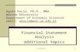 Dr A. Kocia1 Agata Kocia, Ph.D., MBA Warsaw University Department of Economic Sciences email: akocia@wne.uw.edu.plakocia@wne.uw.edu.pl Financial Statement.