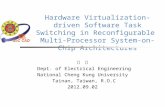 Hardware Virtualization-driven Software Task Switching in Reconfigurable Multi-Processor System-on-Chip Architectures 黃 翔 Dept. of Electrical Engineering.
