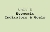 Unit 6 Economic Indicators & Goals. Economic Indicators Different aspects of economic activity that, when evaluated together, indicate the health and.