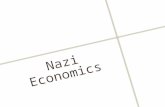 Nazi Economics. Goals and Ideologies The Situation in 1933  6 million unemployed (34% of workers)  Reparations temporarily suspended – nobody will.