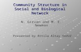 Community Structure in Social and Biological Network N. Girvan and M. E. Newman Presented by Attila Altay YAVUZ.