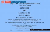 ©1996-2005, R.C.LevinePage 1 Digital Telecommunications Technology EETS8320 SMU Lecture 12 Fall 2005 Cellular & PCS (print in PowerPoint notes pages format.