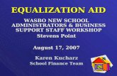 EQUALIZATION AID WASBO NEW SCHOOL ADMINISTRATORS & BUSINESS SUPPORT STAFF WORKSHOP Stevens Point August 17, 2007 Karen Kucharz School Finance Team.