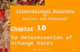 © 2001 Prentice Hall10-1 International Business by Daniels and Radebaugh Chapter 10 The Determination of Exchange Rates.