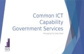 Common ICT Capability Government Services Managing the Data Flood.