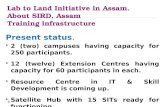 Lab to Land Initiative in Assam. About SIRD, Assam Training infrastructure Present status.  2 (two) campuses having capacity for 250 participants.