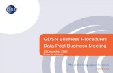 GDSN Business Procedures Data Pool Business Meeting 13 December 2005 Peter J. Alvarez.
