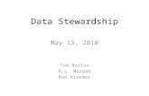 Data Stewardship May 13, 2010 Tom Barton R.L. Morgan Ron Kraemer.