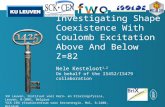 Investigating Shape Coexistence With Coulomb Excitation Above And Below Z=82 Nele Kesteloot 1,2 On behalf of the IS452/IS479 collaboration 1 KU Leuven,