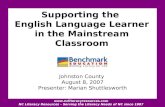 Www.ncliteracyresources.com NC Literacy Resources - Serving the Literacy Needs of NC since 1987 Supporting the English Language Learner in the Mainstream.