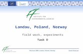 David Elsaesser Piacenza 2008: Landau, Poland, Norway Landau, Poland, Norway field work, experiments Task D.