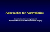 Approaches for Arrhythmias Seoul National University Hospital Department of Thoracic & Cardiovascular Surgery.