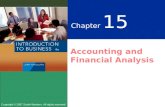 Copyright © 2007 South-Western. All rights reserved. Chapter 15 Accounting and Financial Analysis.