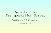 Results from Transportation Survey Southern 38 Counties (Area 4)