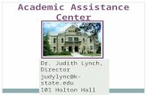 Academic Assistance Center Dr. Judith Lynch, Director judylync@k-state.edu 101 Holton Hall .