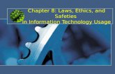 Chapter 8: Laws, Ethics, and Safeties in Information Technology Usage.