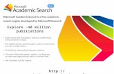 Http://academic.research.microsoft.com Explore ~40 million publications.