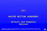 EEI MASTER NETTING AGREEMENT Default and Remedies Options MASTER NETTING AGREEMENT Default and Remedies Options ©COPYRIGHT 2002 BY JONES DAY. ALL RIGHTS.