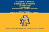 North Carolina Agricultural and Technical State University A Scalable Online Enterprise Systems Curriculum Cameron Seay North Carolina A & T State University.